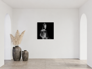 PicCubesXxl Buddha Wandbild 55 cm x 55 cm inkl. Versand