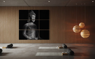 PicCubesXxl Buddha Wand Bild Collage 175cm x 175cm x 7cm inkl. Versand